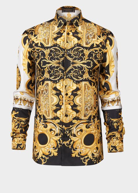 Versace Mens Shirt, Silk Shirt Men, Versace Shirts, Luxury Clothes Men, Versace Fashion, Versace Shirt, Versace Outfit, Men Fashion Casual Outfits, Men Shirt Style