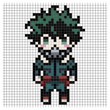 My Hero Academia Cross Stitch Pattern, Mha Pixel Art, Anime Superhero, Pop Art Posters, Pix Art, Graph Paper Art, Anime Pixel Art, Pixel Crochet, Kawaii Crochet