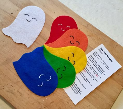 The Very Hungry Ghost Fall Storytime Ideas, Diy Felt Stories, Felt Activities, Flannel Stories, Felt Board Ideas, Hungry Ghost, Felt Story, Flannel Board Stories, Felt Board Stories