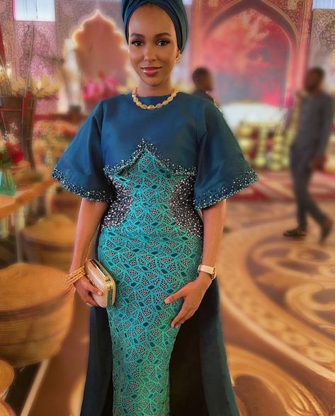 Modest Aso Ebi Lace Styles, Navy Blue Asoebi, Blue Lace Styles For Asoebi, Dark Blue Aso Ebi, Nigerian Women Fashion, Teal Asoebi, Blue Aso Ebi Styles Lace, Latest Ankara Gown Styles, Latest Ankara Gown