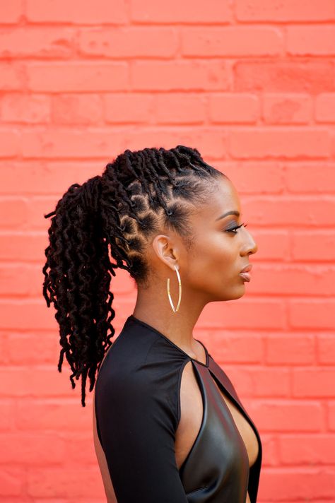 Loc Hairstyles For Interview, Loc Hairstyles Ponytails, Nurses With Locs, Loc Up Do Styles, Curly Dreads Dreadlocks Black Women, Loc Mullets Women, Pretty Dreadlocks, Elegant Loc Styles Black Women, Dreadlocks Art