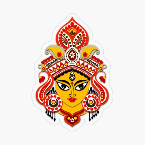 Ma Durga Illustration, Durga Maa Paintings, Illustration Poses, Ambe Maa, Ma Tattoo, Durga Ma, Durga Pooja, Durga Painting, Ganesh Wallpaper