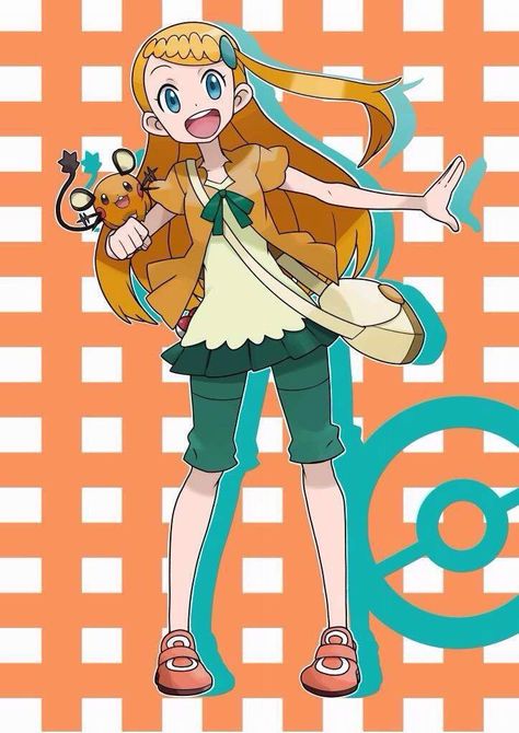 OMG, I found this while I was looking for more Pokemon pics. It's Bonnie all grown up, isn't she adorable? Bonnie Pokemon, Wholesome Art, Kalos Region, Pokemon Kalos, Pokemon Ash And Serena, Pokemon Game Characters, Oc Pokemon, Pokemon People, Pokemon Alola