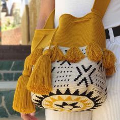 Sling Bag Crochet, Wayuu Bags Pattern, Crochet Sling Bag, Mochila Crochet, Handbags Patterns, Crochet Purse Pattern Free, Mochila Bag, Wayuu Bag, Tapestry Bag