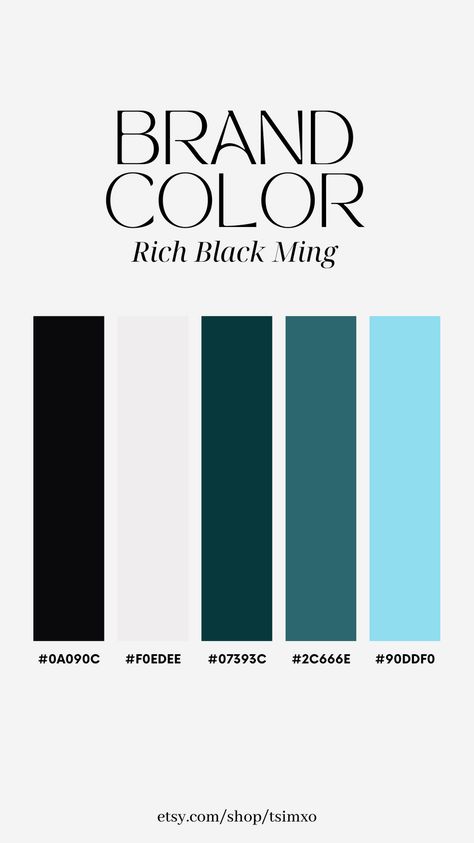 Urban Color Palette, Pantone Color Chart, Teal Color Palette, Color Knowledge, Black Color Palette, Website Color Palette, Color Combos Outfit, Brand Color Palette, Aesthetic Colors