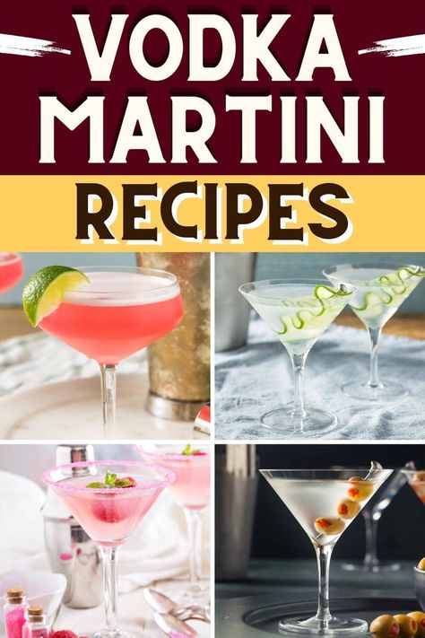 Between the classics and the lemon drops, these vodka martini recipes are way more versatile than you think. So make one, or make them all - I won't judge! Flavored Vodka Martinis, Lemon Martini Recipes, Vodka Martini Recipes Easy, Easy Martini Recipes Vodka, Simple Martini Recipes, Flavored Martini Recipes, Fun Martini Recipes, Classic Martini Recipes, Easy Martini Recipes