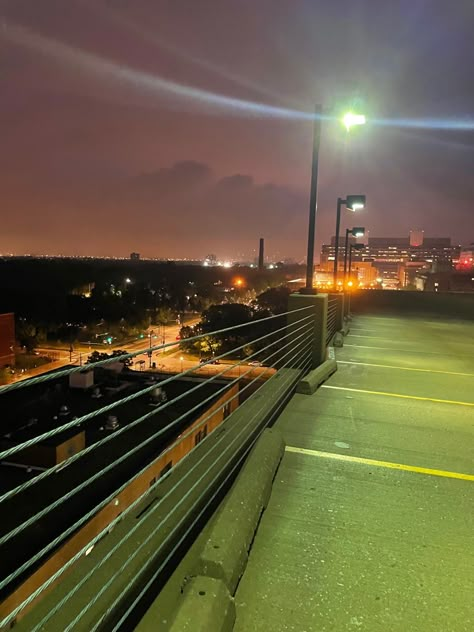 Fake Youtube Studio Background, Parking Garage At Night, Car Park Aesthetic, Rainy Parking Lot, Parking Garage Aesthetic, Garage Aesthetic, Bike Parking Lot, Aesthetic Places Background, All-nighter Aesthetic