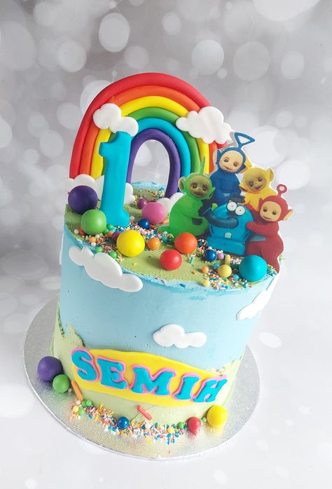 Teletubbies Birthday, Teletubbies Cake, Baby 1st Birthday, Everything And Nothing, Girl Cakes, Cake Inspiration, Bday Party, 1st Birthday, 1 Year