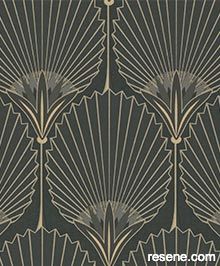 Resene Asperia Wallpaper Collection | Full collection Art Deco Peel And Stick Wallpaper, Arte Art Deco, Wallpaper Art Deco, Deco Wallpaper, Palm Wallpaper, Art Deco Fan, Art Deco Bathroom, Deco Bedroom, Roll Paper