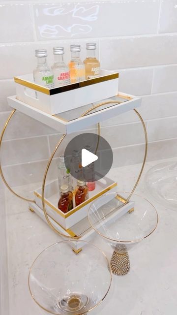 Kendra Davis on Instagram: "🤩DIY Countertop Bar-Cart🤩" Countertop Bar, Diy Countertop, Diy Countertops, Instagram Diy, Tree Diy, Dollar Tree Diy, Dollar Tree, Bar Cart, Countertops