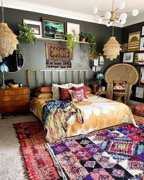 Modern Bohemian Bedroom Decor, Tropical Bedrooms, Boho Style Bedroom, Boho Curtains, Bohemian Bedroom Decor, Boho Bedroom Decor, Bohemian Bedroom, Bedroom Boho, Styl Boho