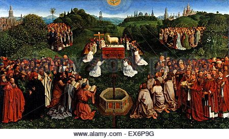 Jan Van Eyck - The Ghent Altarpiece - Adoration Of The Lamb ... Ghent Altarpiece, Van Eyck, Edouard Vuillard, Jan Van Eyck, Most Famous Paintings, Hieronymus Bosch, Art Ancien, John Singer Sargent, Walt Disney Pictures