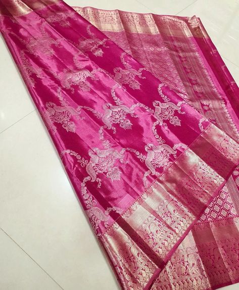 *14000* *Woooow rose gold colors* 😍 Pink colour 💗 �💕 💖 new designs🫰🏻 with pink jari peacock 🦚 💖 *Kanchipuram pure silk sarees full TISSUE 2d exclusive with pestal brocade ultra soft rose gold jari bridal collection limited edition* 🩷🩷🩷 Soft Rose, Gold Colors, Pink Colour, Pure Silk Sarees, New Designs, Rose Gold Color, Bridal Collection, Pure Silk, Silk Sarees