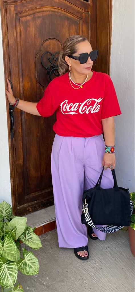 Red Outfit, Coca Cola, Lilac, Red