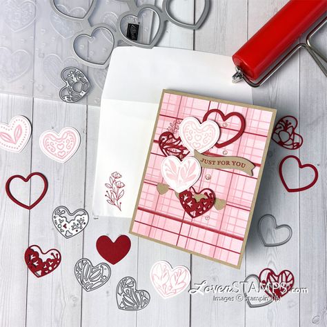 Stampin Up Valentine Cards, Valentines Day Cards Handmade, Washi Tape Cards, Valentine Cards Handmade, Valentine Projects, Card Tutorial, Card Kits, Stamping Up Cards, Heart Cards