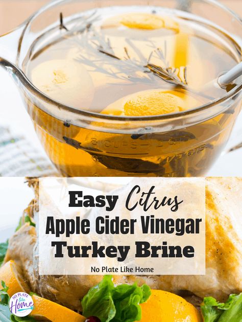 Smoked Turkey Brine, Best Turkey Brine, Easy Turkey Brine, Brine Turkey, Turkey Brine Recipe, Citrus Turkey, Slow Cooker Apple Cider, Best Turkey Recipe, Christmas Turkey Recipes