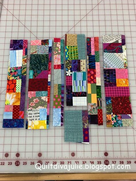 USE those scraps! | Me & My Quilts | Bloglovin’ Crumb Quilt, Scrap Fabric Crafts, Scrap Fabric Projects, Scrappy Quilt Patterns, Scrap Quilt Patterns, Patchwork Quilt Patterns, Strip Quilts, Scrappy Quilt, Colorful Quilts