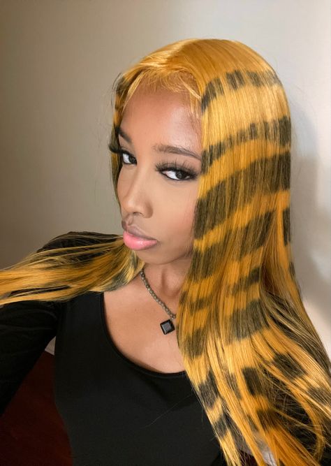 Cheetah Print Lace Front Wig, Cheetah Print Wig, Cheetah Print Hair, Goals Inspiration, Female Clothes, Custom Wigs, Front Lace Wigs Human Hair, Frontal Wig, Hair Game