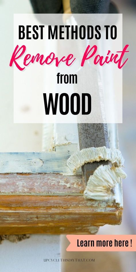 Don't let that old paint on your wood furniture or wood other surfaces get you down. Check this article about the best methods to remove paint from wood and wooden furniture. Plus find helpful tips and tricks to safely get rid of old paint from wood furniture and other wood surfaces. Removing paint from wood without a sander or without chemicals. Plus advice on removing dried oil-based paint or water-based paint stains as well. Click through to learn more! Best Way To Remove Paint From Wood, How To Remove Wax Finish From Furniture, How To Get Paint Off Wood, Removing Paint From Wood Trim, How To Get Paint Off Wood Trim, Diy Paint Remover From Wood, How To Remove Paint From Wood, Removing Paint From Wood, Diy Furniture Repair