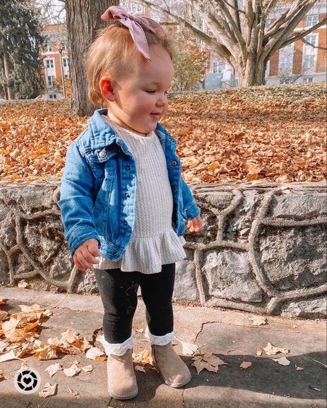 Toddler Girl Fall Outfit Ideas, Toddler Ruffle Socks Outfit, Toddler Girls Fall Outfits, Toddler Uggs Outfit, Toddler Girl Fall Fashion, Toddler Fall Pictures, Newborn Fall Outfits, One Year Old Outfits, Baby Pumpkin Patch Outfit