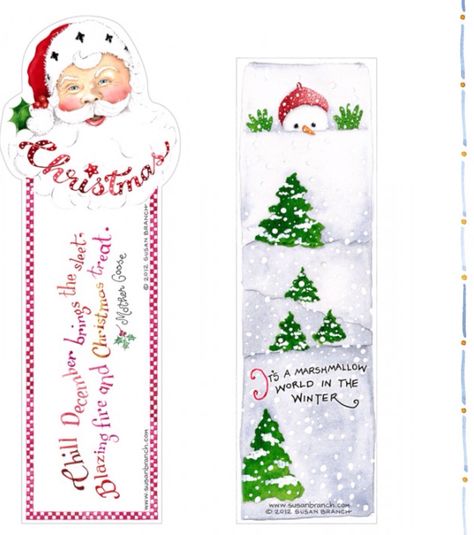 Susan Branch Bookmarks Holiday Bookmarks, Susan Branch Blog, Xmas Printables, Susan Branch, Christmas Goose, Christmas Bookmarks, Branch Art, Cross Stitch Christmas, Bookmarks Kids