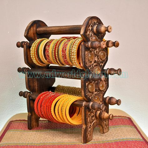 Wooden Antique Bangle Stand (6 Rods) by Adworld Global For order call:- 8979315478 Email:- Sales@adworldglobal.com Web:- https://www.adworldglobal.com/ #adworldglobal #wood #woodworking #handmade #design #art #interiordesign #bangle #woodwork #homedecor #banglestand #home #woodart #gift #woodworker #interior #decor #wooddesign #craft #love #forest #decoration #woodengift #tree #wooden #wooden #woodcraft #woodenbanglestand #carpentry #instagood Wooden Bangle Stand, Bangle Stand, Wooden Bangle, Glass Bangles, Wooden Gifts, Handmade Design, Wood Design, Carpentry, Interior Decor