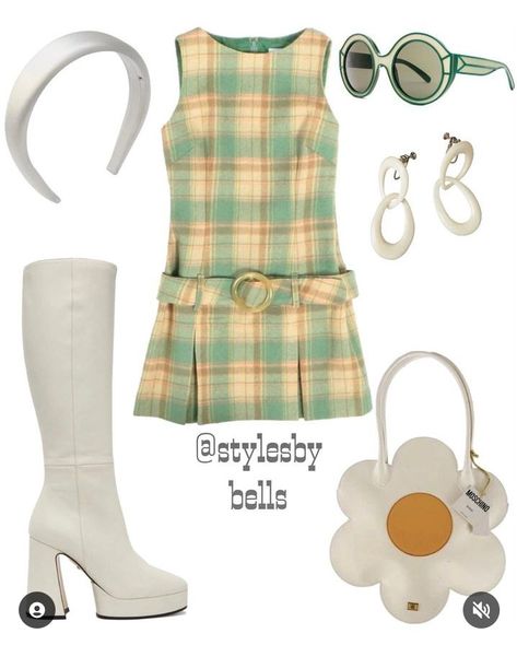 70s Inspired Fashion, Mini One, Check Dress, 1960s Fashion, Moda Vintage, Mode Inspo, Paramore, Looks Chic, 60s Fashion