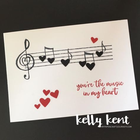 Happy Birthday Piano, Valentines Day Cards Diy, Music Cards, Sheet Music Crafts, Musical Cards, Anniversaire Diy, Music Crafts, Hand Made Greeting Cards, Our Anniversary