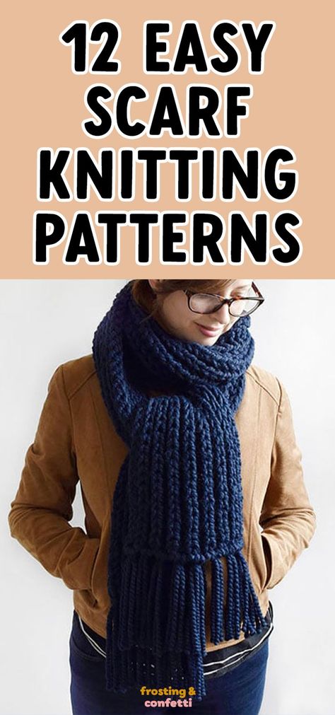 If you're new to knitting, scarves and cowls are some of the easiest beginner-friendly projects you can make. Chunky Scarf Pattern Knit, Knitting Chunky Scarf, Chunky Shawl Knitting Pattern, Thick And Quick Crochet Patterns Scarf, Chunky Wool Scarf Knitting Pattern, Super Bulky Knit Scarf Pattern Free, Easy Knitted Scarf Beginner Free Pattern, Chunky Knitted Scarf Pattern, Knitting Patterns For Scarf