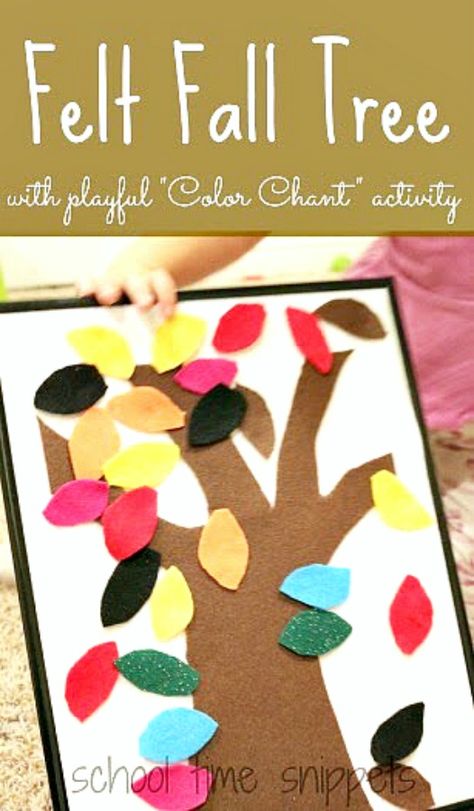 Fall Rhyme to Teach Your Toddler Colors Felt Activities, Circle Activities, Diy Felt Board, Teach Colors, Tot Trays, Preschool Crafts Fall, Felt Boards, Flannel Board Stories, Preschool Fall