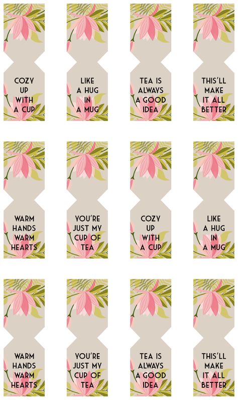 Tea Bag Tags, Tea Gift Tags, Coloring Bookmarks Free, Printable Label Tags, Tag Template Free, Printable Tags Template, Tea Tag, Tea Labels, Tea Crafts