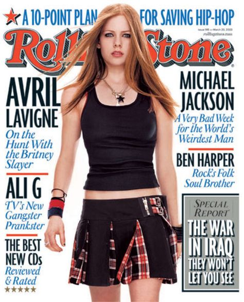 Avril Lavigne Rolling Stone Magazine Cover, Cl Instagram, Avril Lavingne, Avril Lavigne Style, Rolling Stone Magazine, The Best Damn Thing, Rolling Stones Magazine, Punk Outfits, Rolling Stone