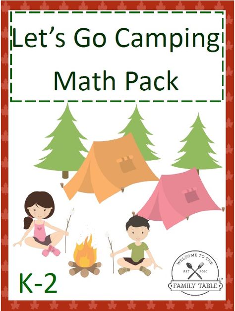 Come grab your FREE "Let's Go Camping Math Pack"! Camping Math Activities, Camping Worksheets, Camping Theme Preschool, Worksheets For Preschoolers, Camping Classroom, Camping Theme Classroom, Homeschool Freebies, Math Activities For Kids, Homeschool Inspiration