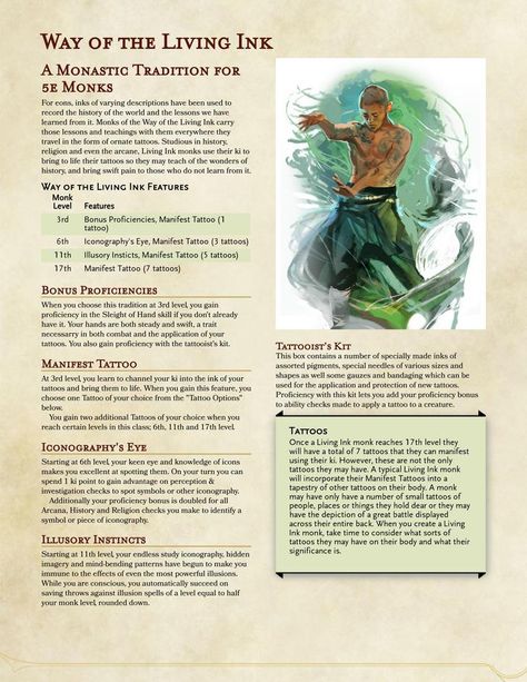 Dnd Monk, Homebrew Classes, Monk Dnd, Dnd Homebrew, D D Character Ideas, Dungeon Master's Guide, Dnd Classes, Dnd Races, Dungeons And Dragons 5e