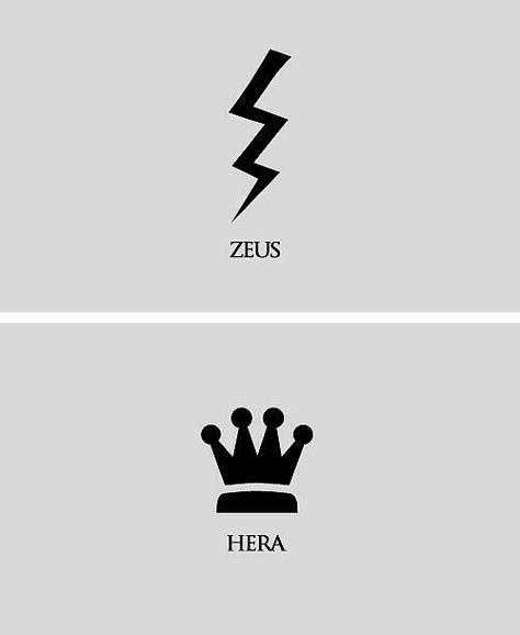 Zeus and Hera Hera Symbol, Persuade People, Goddess Of Agriculture, God Of Lightning, Camp Half Blood Cabins, God Of The Sun, Abi Motto, Fire Fly, Zeus Tattoo