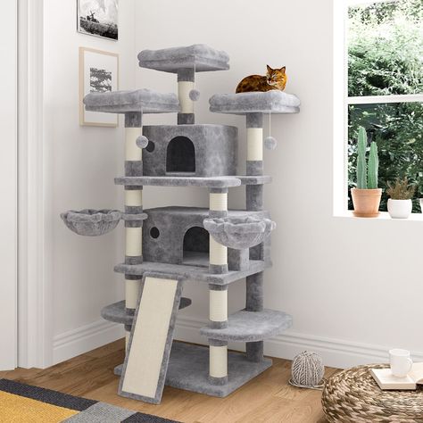 Features a 20x16" big baseboard to avoid wobbling or tipping over and ensures its stability; a built-in solid structure that can easily hold up to 44 lb.

As an Amazon Associate I earn from qualifying purchases. Luxury Cat Tree, Large Cat Tree, Cool Cat Trees, Cat Tree House, Diy Cat Tree, Cat Towers, Cat Tree Condo, Cat Activity, Cat Perch