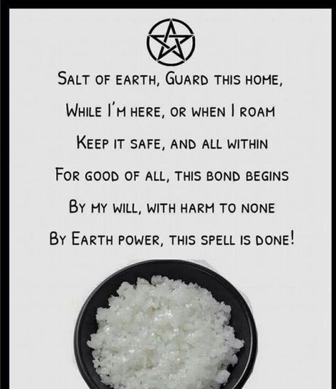 #salt #power #protection #spellwork #celtic #pagan #witch #home #hearth Spiritual Protection For Home, Witchy Ways To Protect Your Home, Hearth Witch Spells, Witch Home Protection, Salt Protection Spell Home, Witch Tips For New Home, Protection Wards For Home, Celtic Spells, Salt Spells