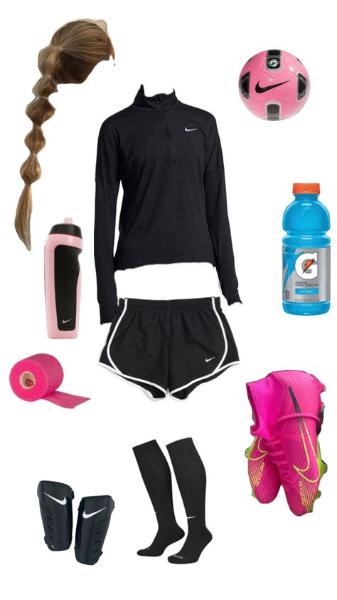 #soccer #football #girl #aesthetic Girls Soccer Outfit, Soccer Girl Outfits For Practice, Cute Soccer Outfits, Football Girl Aesthetic, Soccer Girl Outfits, Soccer Fits, Soccer Girls Outfits, Girl Football Player, Soccer Essentials