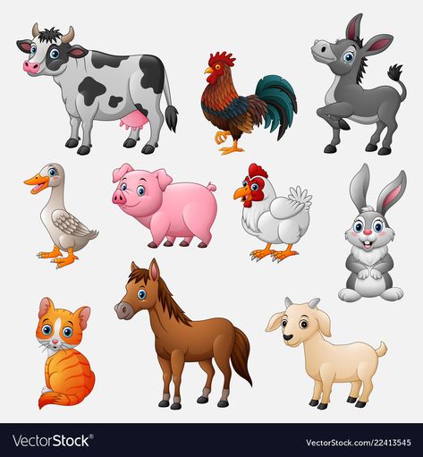 Animal Farms, Animal Clipart Free, Farm Animals For Kids, Farm Animals Pictures, Animal Pictures For Kids, Farm Animals Preschool, Farm Cartoon, Farm Animals Activities, Cute Farm Animals