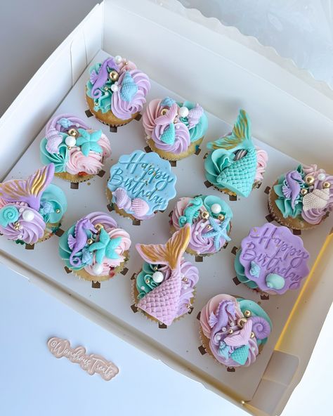 Mermaid Birthday Cupcakes, Mermaid Cup, Mermaid Birthday, Birthday Cupcakes, Mermaid, Cake, Birthday