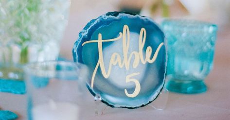 Browse (and shop) these ideas to upgrade your decor. Unique Wedding Table Numbers, Unique Table Numbers Wedding, 2025 January, Trays Diy, Watercolor Table Numbers, Wedding Diys, Bohemian Table, Rustic Flower Girls, Agate Wedding