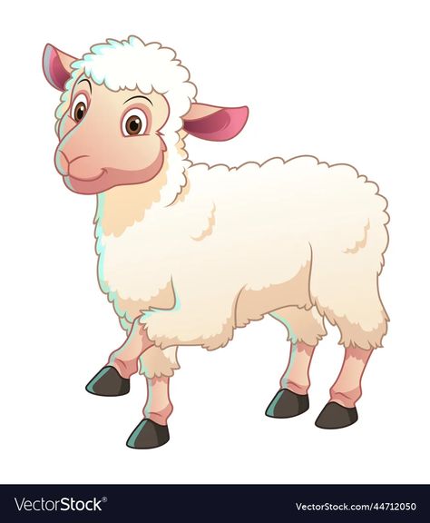 Sheep Cartoon Images, Sheep Vector, Sheep Cartoon, Cartoon Sheep, Pencil Drawing Images, Animal Vector, Creative Scrapbook, Animal Book, Cartoon Images