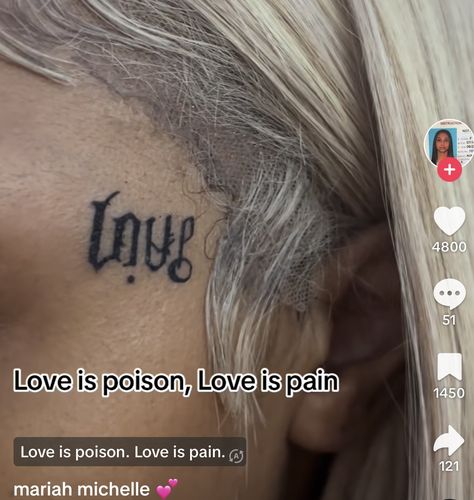 Love Is Poison Tattoo, Love Poison Tattoo, Suit Tattoo, Face Tats, Ink Therapy, Girly Bracelets, Cute Hand Tattoos, Love Pain, Body Suit Tattoo