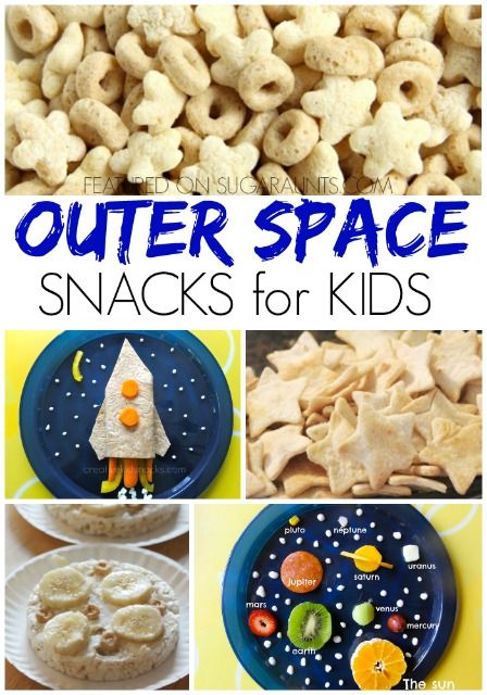 Outer space snack ideas for kids!  Yummy snacks and easy and fun to make with the kids!  Get them involved and have fun making stars, rocket ships, planets and more!  #cookingwithkids #outerspace #snacks #snacksforkids #snackideas Outer Space Snacks, Space Snack Ideas, Space Snacks, Snack Ideas For Kids, Space Activities For Kids, Space Lessons, Space Preschool, Space Crafts For Kids, Space Food