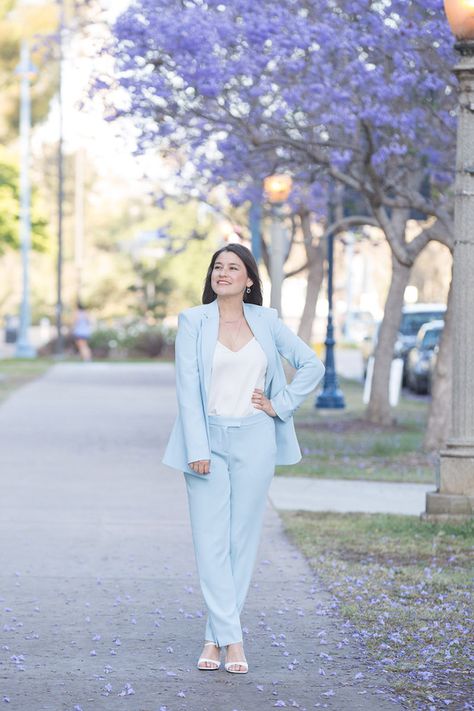 The Pastel Suit - My Favorite Summer Fashion Trend Pastel Semi Formal Outfit, Pastel Outfits For Women, Semi Formal Attire For Women, Pastel Suit, Fashion Trend Inspiration, Semi Formal Outfit, Pakistani Dresses Casual, Pastel Outfit, Personal Style Inspiration