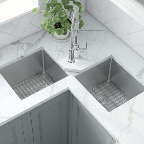 Corner sink kitchen decor