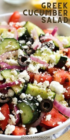 Greek Cucumber, Greek Cucumber Salad, Greek Salad Recipe, Fresh Salad Recipes, Greek Salad Recipes, Salad Pasta, Dinner Prep, Easy Side Dish, Best Salad Recipes