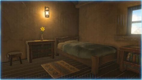 Link's bed in BOTW Legend Of Zelda Bedroom, Zelda House, Sneep Snorp, Zelda Room, Movie Rooms, 7 Sins, Small World Play, Hearth And Home, House Inside