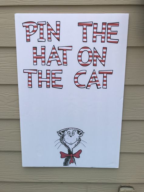 Cat In The Hat 3rd Birthday Party, Diy Dr Seuss Party Decorations, Cat In The Hat Games For Preschool, Cat In The Hat Activities For Toddlers, Dr Seuss 1st Birthday Party Ideas, Cat And The Hat Activities, Dr Seuss Party Ideas Decoration, Dr Seuss 2nd Birthday Party, Dr Seuss Games Preschool