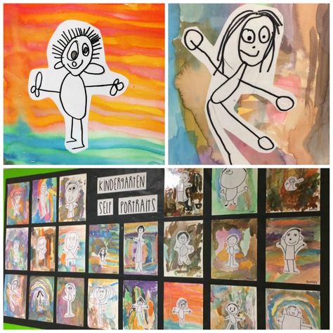 Kindergarten Self Portraits, Square 1 Art, Art Lesson Plan, Self Portrait Drawing, Kindergarten Art Lessons, Self Portrait Art, Kindergarten Art Projects, Art Projects For Teens, Toddler Art Projects